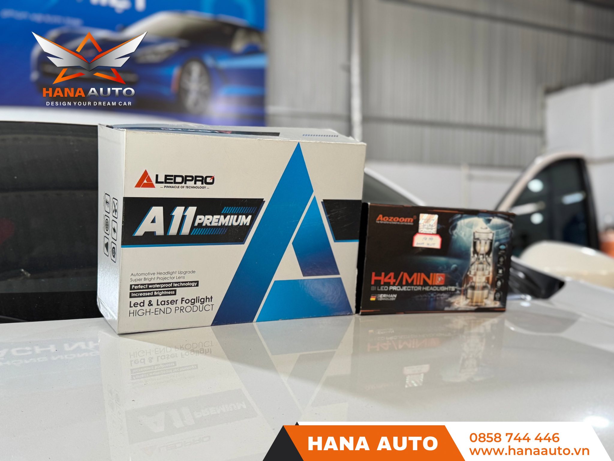 Bi gầm 3 màu laser LedPro A11 Pro 2 tâm laser 2025