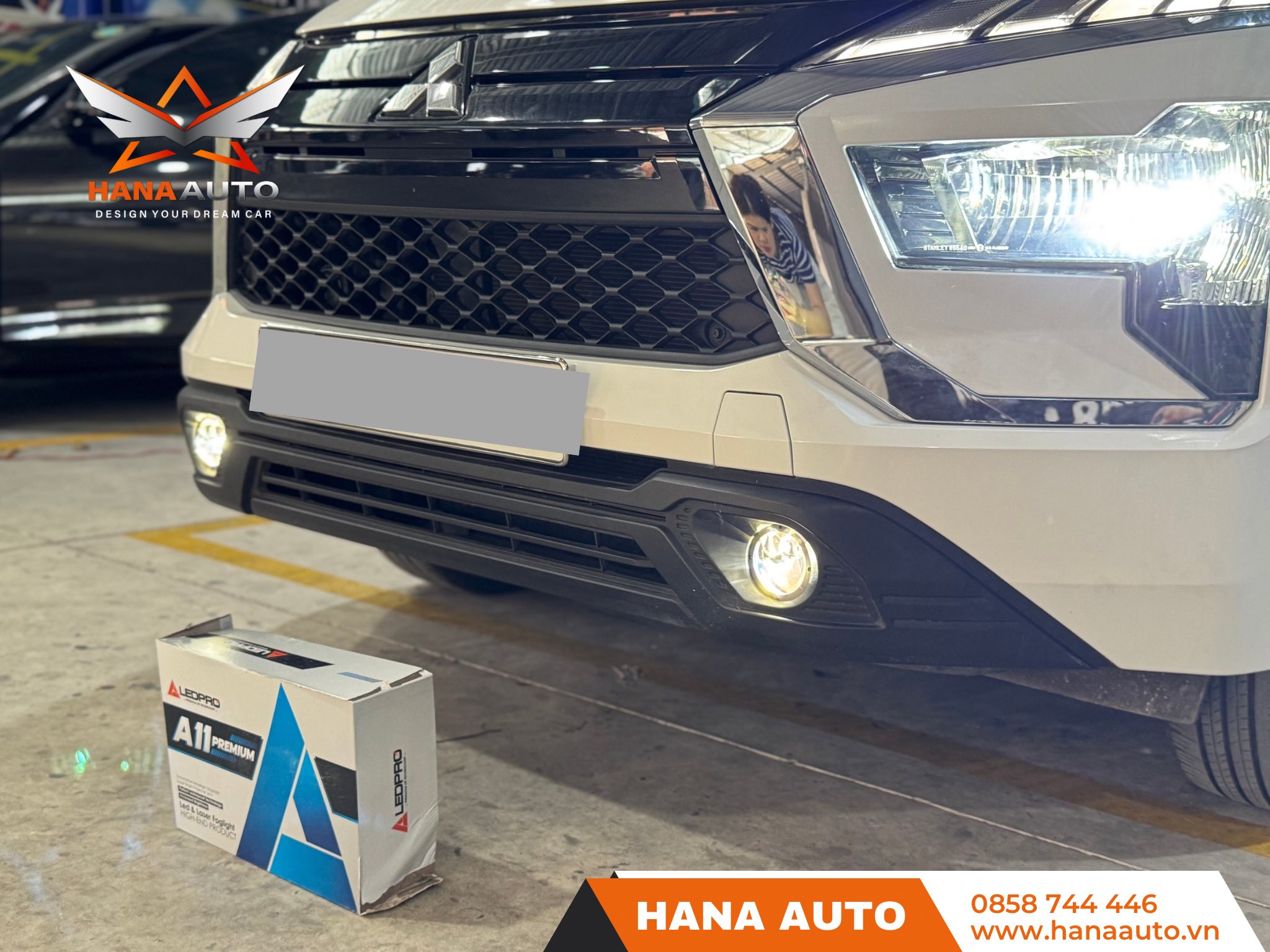 Bi gầm 3 màu laser LedPro A11 Pro 2 tâm laser 2025
