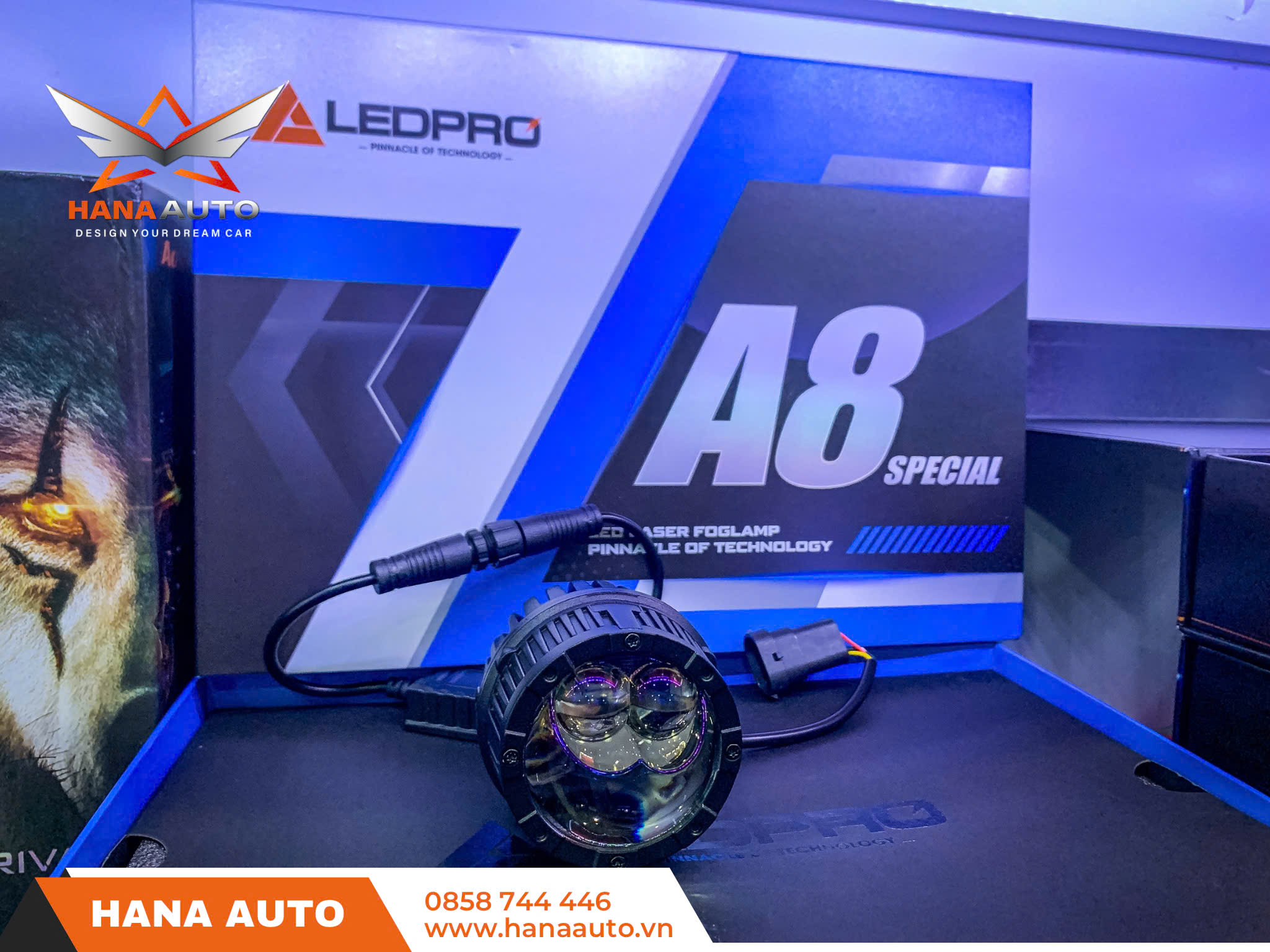 Bi gầm LedPro A8 Special 2.0 inch 2 laser 3 màu
