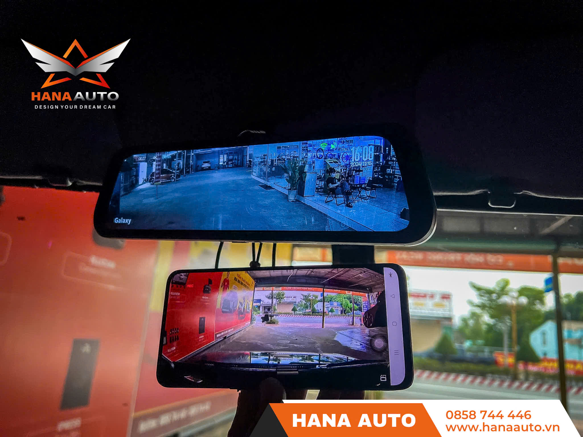 Camera hành trình gương điện tử Galaxy S4K